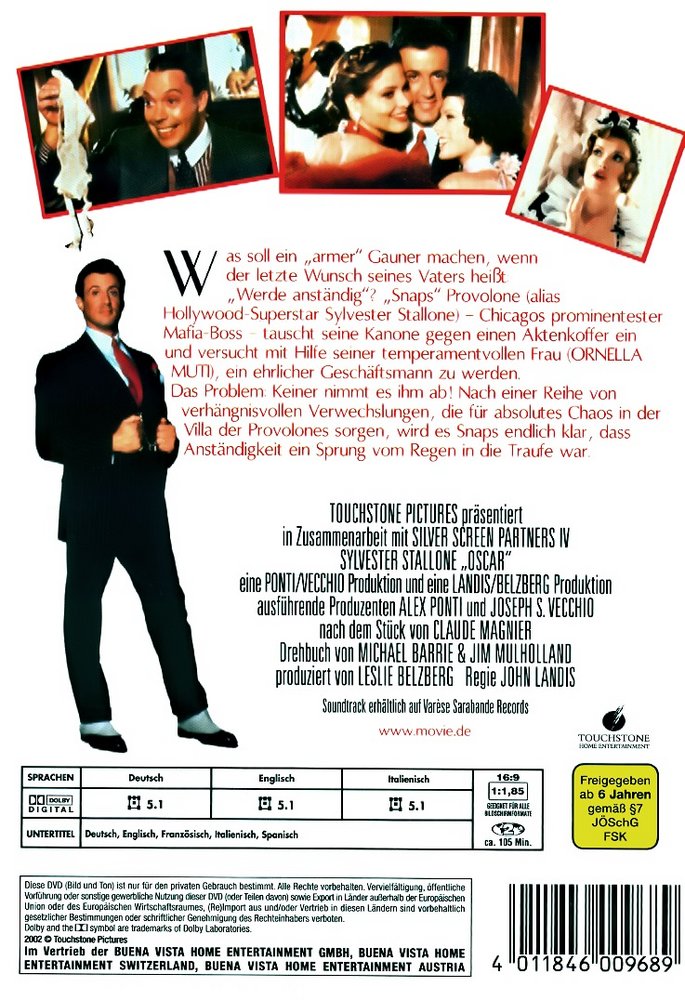 Oscar - Vom Regen in die Traufe - DVD Back-Cover Oscar - Vom Regen in die Traufe - DVD Back-Cover