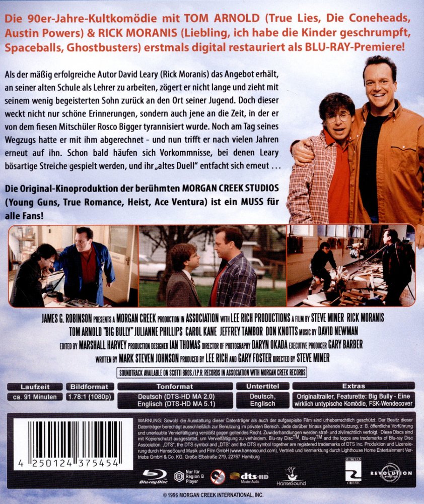 Big Bully - Mein liebster Feind - Blu-ray Back-Cover Big Bully - Mein liebster Feind - Blu-ray Back-Cover