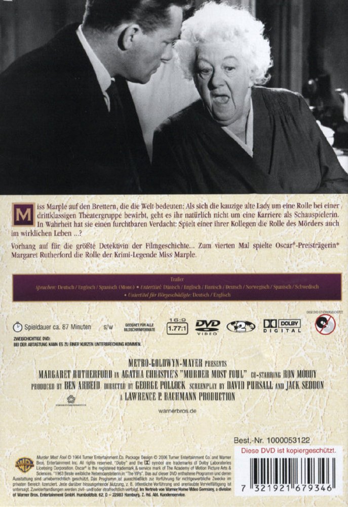 Miss Marple - Vier Frauen und ein Mord - DVD Back-Cover Miss Marple - Vier Frauen und ein Mord - DVD Back-Cover