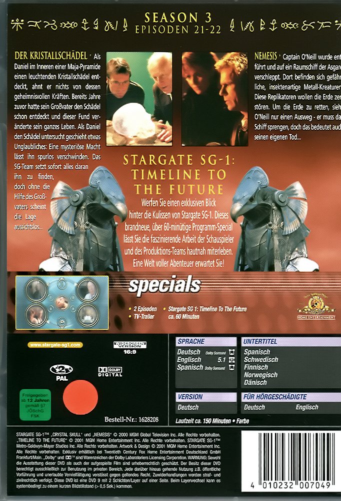 Stargate Kommando SG-1 - Volume 13 - DVD Back-Cover Stargate Kommando SG-1 - Volume 13 - DVD Back-Cover