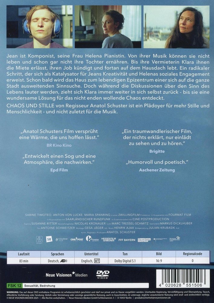 Chaos und Stille - DVD Back-Cover Chaos und Stille - DVD Back-Cover