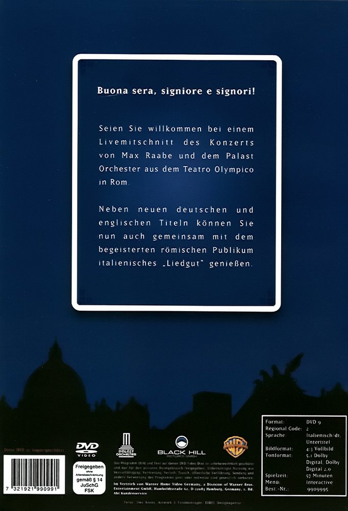 Max Raabe & Palast Orchester - Live in Rome - DVD Back-Cover Max Raabe & Palast Orchester - Live in Rome - DVD Back-Cover