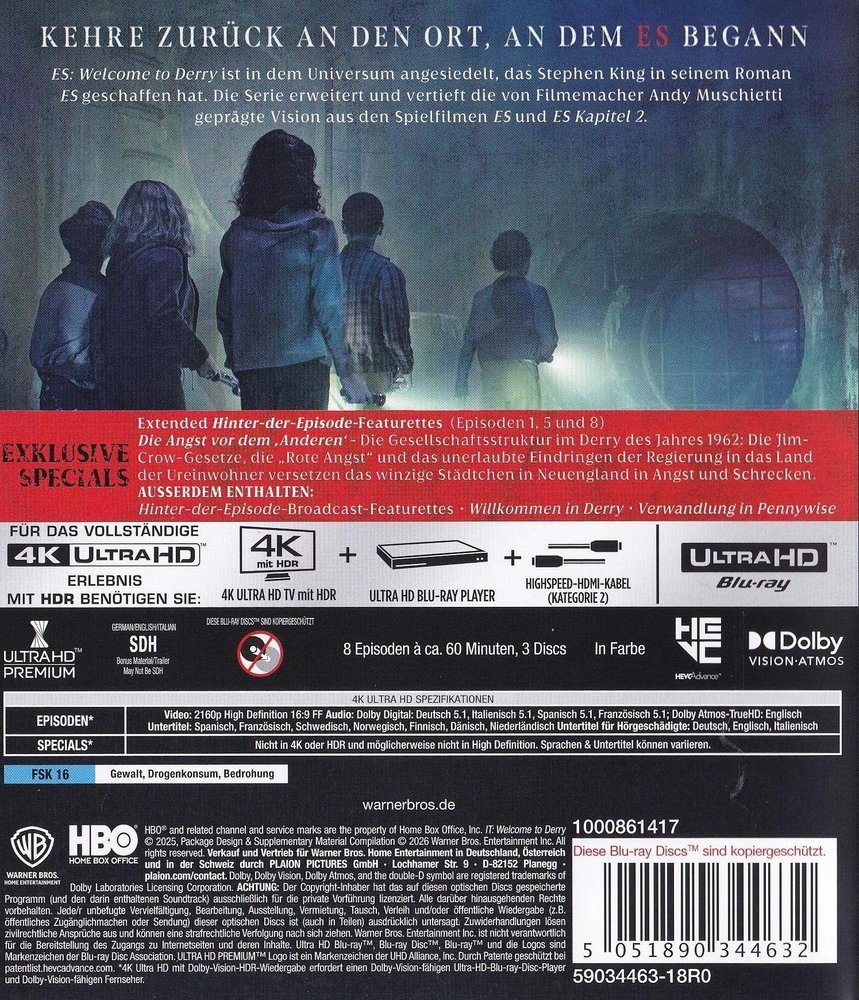 ES: Welcome to Derry - Staffel 1 - 4K UHD Back Cover ES: Welcome to Derry - Staffel 1 - 4K UHD Back Cover