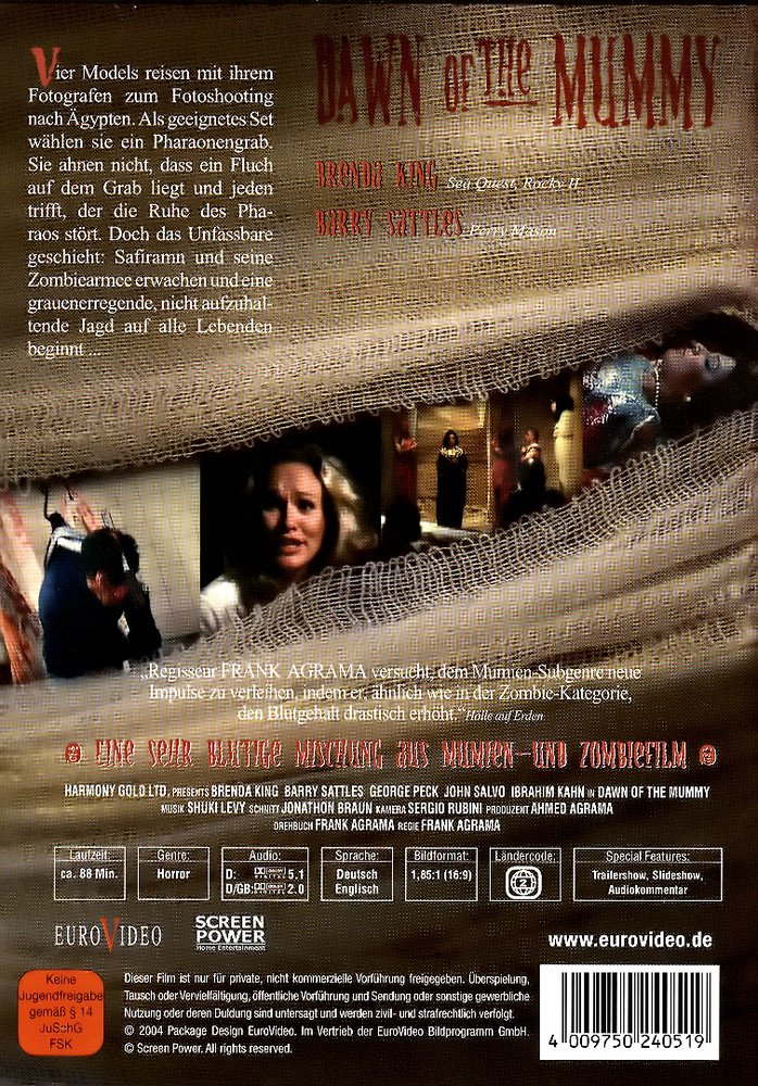 Dawn of the Mummy - Die Mumie des Pharao - DVD Back-Cover Dawn of the Mummy - Die Mumie des Pharao - DVD Back-Cover