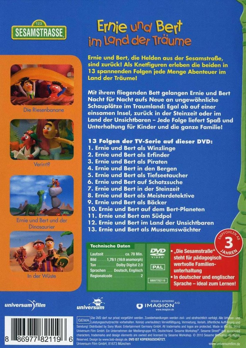 Ernie und Bert im Land der Träume DVD oder Blu ray leihen VIDEOBUSTER de