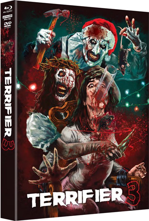 Terrifier 3 Mediabook Cover 4K UHD Cover K - 3 Disc Edition 4K UHD - Sonderedition (Blu-ray Disc) Terrifier 3 Mediabook Cover 4K UHD Cover K - 3 Disc Edition 4K UHD - Sonderedition (Blu-ray Disc)