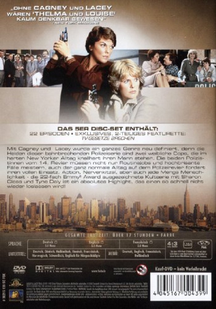 Cagney & Lacey - Staffel 2 - DVD Back-Cover Cagney & Lacey - Staffel 2 - DVD Back-Cover