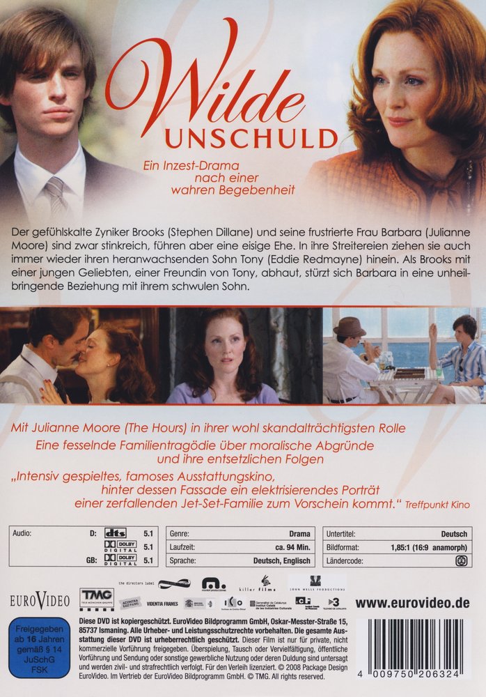Savage Grace - Wilde Unschuld - DVD Back-Cover Savage Grace - Wilde Unschuld - DVD Back-Cover