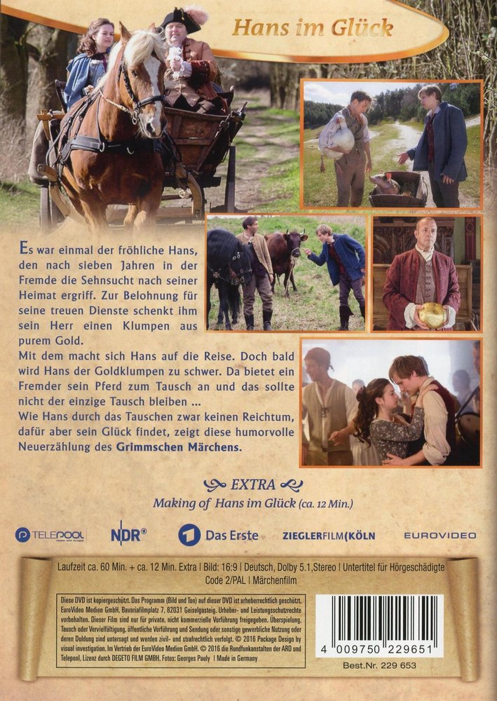 6 auf einen Streich 42 - Hans im Glück - DVD Back-Cover 6 auf einen Streich 42 - Hans im Glück - DVD Back-Cover