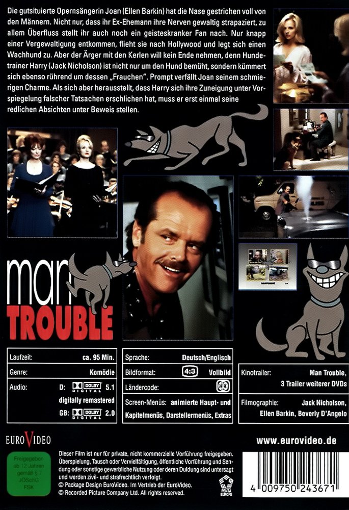 Man Trouble - DVD Back-Cover Man Trouble - DVD Back-Cover
