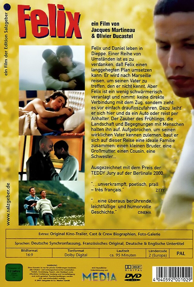 Felix - Der Zauber zufälliger Begegnungen... - DVD Back-Cover Felix - Der Zauber zufälliger Begegnungen... - DVD Back-Cover