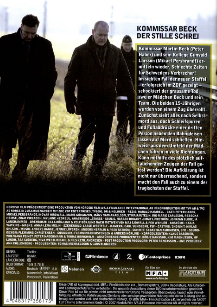 Kommissar Beck - Der stille Schrei - DVD Back-Cover Kommissar Beck - Der stille Schrei - DVD Back-Cover