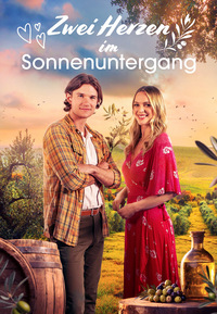 Zwei Herzen im Sonnenuntergang