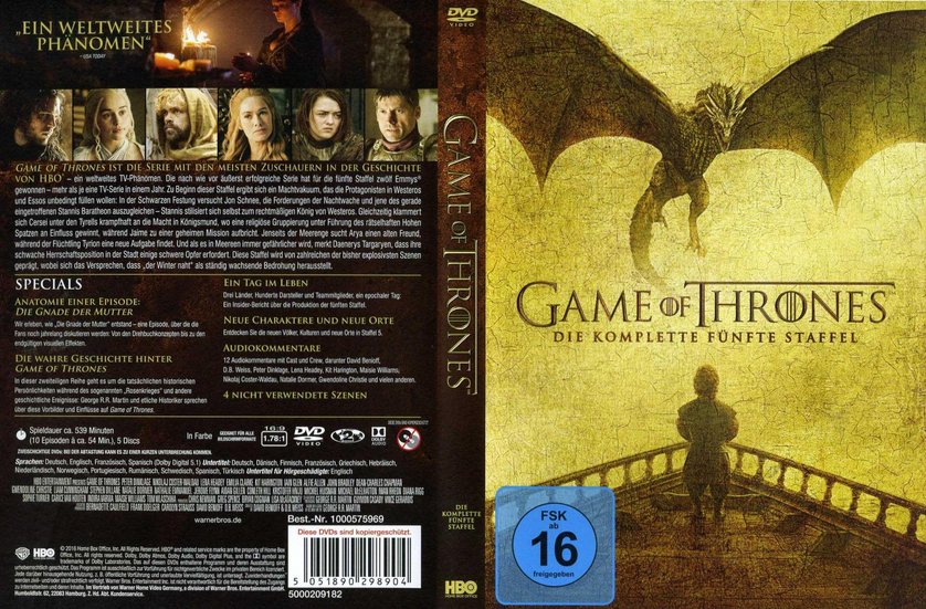 Game Of Thrones Staffel 5 Dvd Oder Blu Ray Leihen Videobusterde 9062