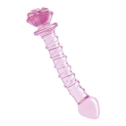 Glaze Glass - Rosebud Spiral G-Spot Dildo, 22,8 cm