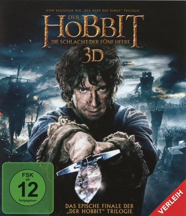 Der Hobbit 3 - Die Schlacht der fünf Heere (Blu-ray 3D), gebraucht, ohne Cover