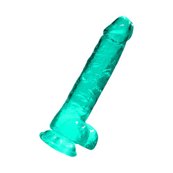 Crystal Clear - Dildo with Balls, 21 cm