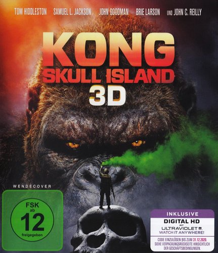 Kong - Skull Island (Blu-ray 3D), gebraucht, ohne Cover