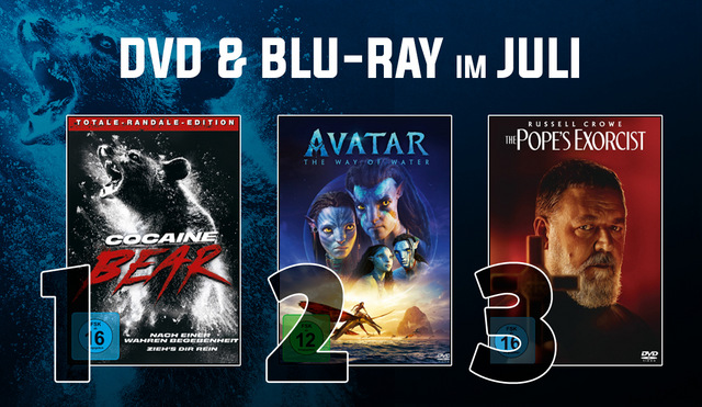DVD & Blu-ray Film-Charts Juli 2023: Juli Top 10: Bärenstarke Unterhaltung und mehr!