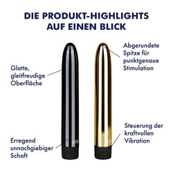 Vibratoren Set im Metallic Design, 2 Teile, 17,5 cm