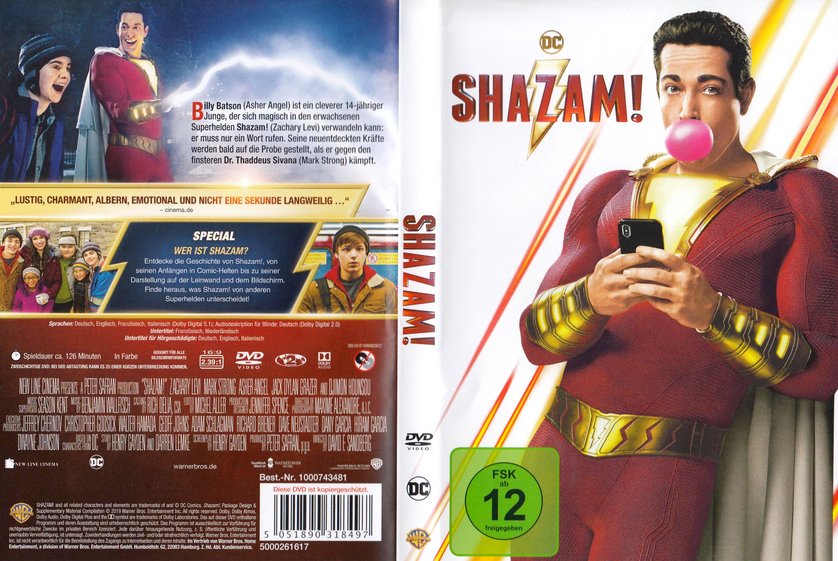 Shazam Blu Ray Cover