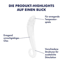 Strukturierter Glasdildo, 16 cm