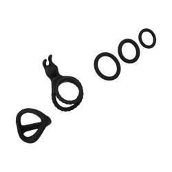 Vielseitiges Penisring-Set aus Silikon, 5 Teile