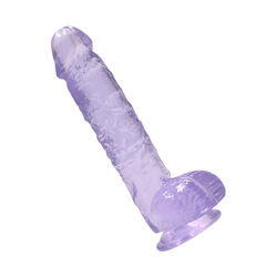 Crystal Clear - Dildo with Balls, 17 cm