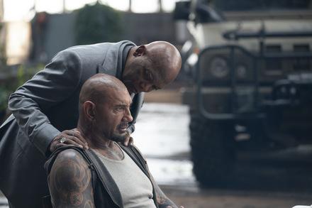 Samuel L. Jackson und Dave Bautista in AFTERBURN (USA 2025) © LEONINE