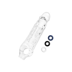 1" See-Thru Stretch Penis Extender, 22 cm