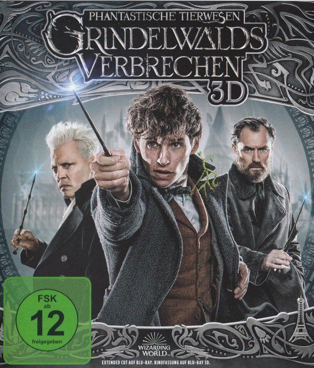 Phantastische Tierwesen 2 - Grindelwalds Verbrechen - Kinofassung (Blu-ray 3D), gebraucht, ohne Cover