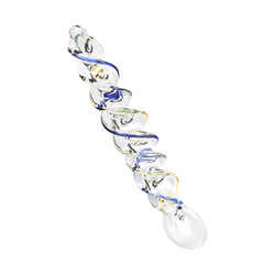 Glasdildo im Spiral-Design, 18 cm