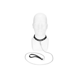 Schmales Halsband mit Leine