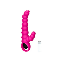 Silikon vibrator mit Struktur, 16,5 cm