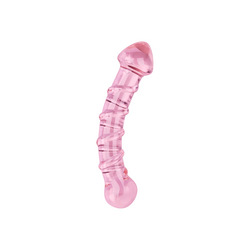 Gebogener Glasdildo, 16 cm