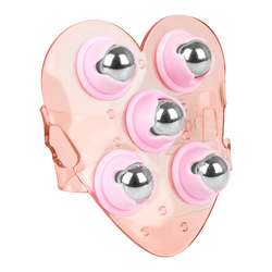 Herzförmiger Massagehandschuh mit Edelstahlkugeln