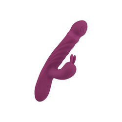 Stoßender Rabbitvibrator aus Silikon, 21,5 cm