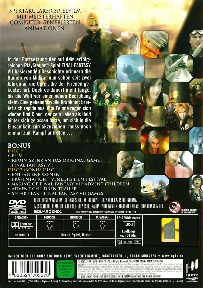 Final Fantasy VII: Advent Children 2005 BluRay 480p