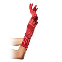 Ellenbogenlange Satin-Handschuhe