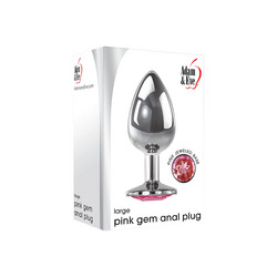 Large Pink Gem Anal Plug, 9,5 cm