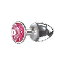 Large Pink Gem Anal Plug, 9,5 cm