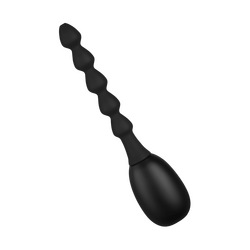 Analdusche mit sinnlichem Dildo aus Silikon, 30 cm