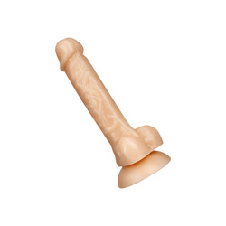 Naturdildo mit Saugfuß, 18 cm