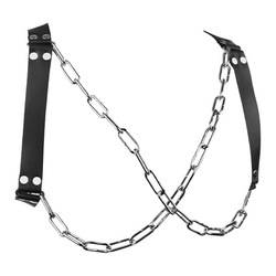 Leder-Brustharness mit Ketten