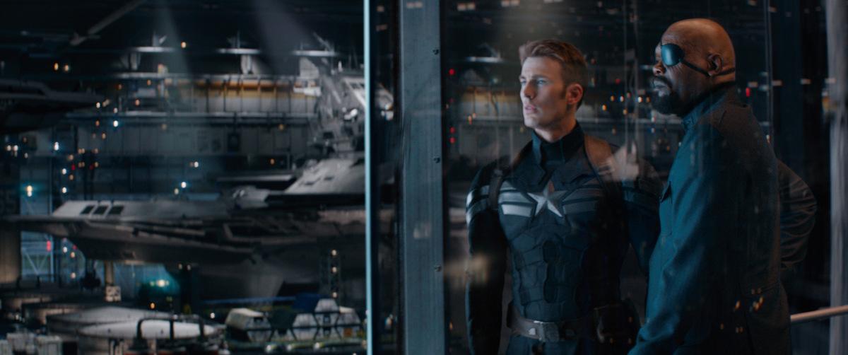 Chris Evans und Samuel L. Jackson in 'Captain America 2' (USA 2014) © Walt Disney