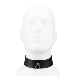 Breites Leder-Halsband mit O-Ring