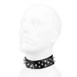 Breites Leder-Halsband mit Killernieten
