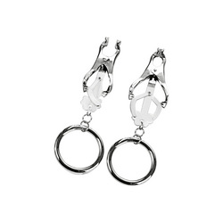Nippelklemmen mit Ringen, 1 Paar