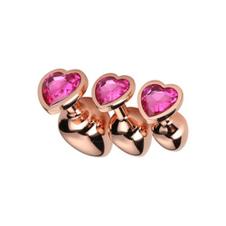 Rose Gold Plug Set, 3 Teile