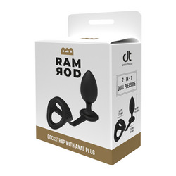Ramrod - Cockstrap with Anal Plug, 10 cm